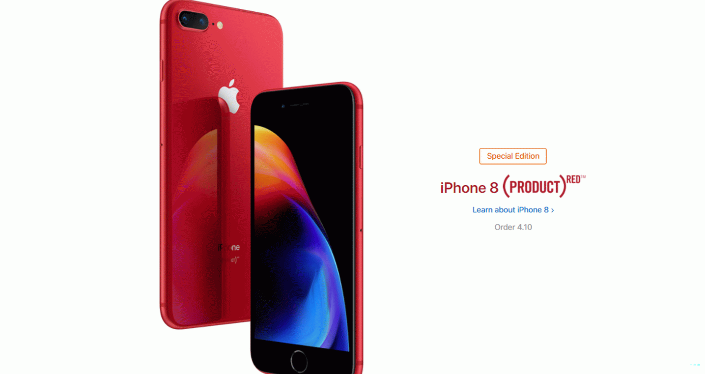 iPhone 8 dan iPhone 8 Plus Produk Merah